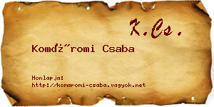 Komáromi Csaba névjegykártya