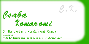 csaba komaromi business card